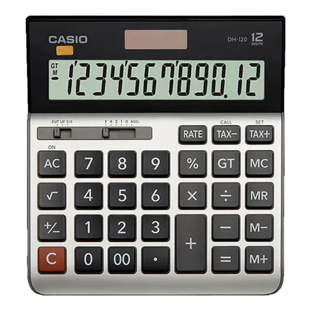 CASIO 卡西欧 DH-120 办公宽屏计算器 银色
