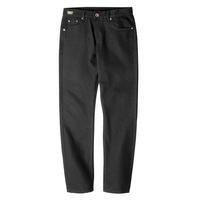 马登工装 复古黑色直筒牛仔裤修身硬汉水洗丹宁中腰裤子男春季百搭 黑色 (避免与浅色衣物混洗) 33