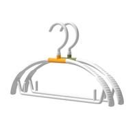 晟旎尚品衣架无痕晾衣架塑料衣服挂防滑衣服撑子家用晒衣服架 10只白色