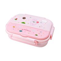 美厨（maxcook）316不锈钢饭盒 微波炉饭盒5格保温饭盒配餐具1.6L粉MCFT4054 5格配餐具 樱花粉