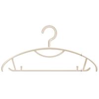 百草园无痕衣架晾衣架挂衣服防滑宽肩衣挂加粗衣撑家用挂衣架子奶白10支 【防滑宽肩衣架】奶油白 10个