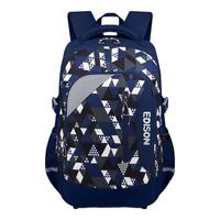 爱迪生发明家初中生书包大容量双肩包男女生高中学生校园背包 23007-2 宝蓝