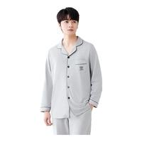 Hodohome 红豆居家 男士家居服套装 J1J101 浅石灰 175/96A