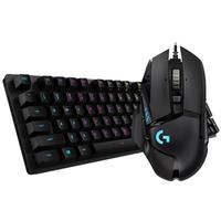 logitech 罗技 G512 键盘 GX L轴+G502 Hero 鼠标 有线键鼠套装 黑色