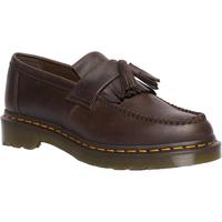 马丁(马汀博士 Dr.Martens)Adrian美式男女春夏美拉德舒适一脚鞥疯马皮乐福鞋 深棕色 36