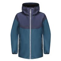 迪卡侬冲锋衣防水夹克男户外春秋防风保暖女外套帆船冲锋衣男女 【男】蓝绿拼色 XL