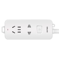 DELIXI 德力西 新国标总控插排 一位五孔+二孔 1m