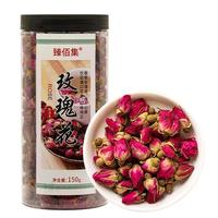 臻佰集 玫瑰花茶 精选无硫 重瓣红玫瑰 女人泡水喝的花草茶罐装 玫瑰花茶150克/罐
