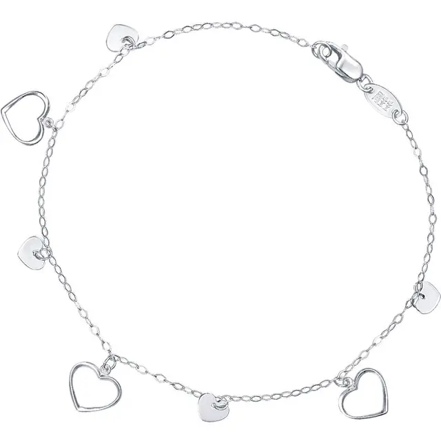 Chow Sang Sang 周生生 45262B 心形Pt950铂金手链 18cm 1.5g