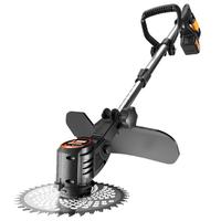 PUANGD电动割草机充电式大功率家用草坪打草机农用锂电手持除草割灌机 大功率割草机【双电池】