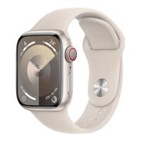 Apple 苹果 Watch Series 9 智能手表 GPS+蜂窝网络款 41mm 星光色铝金属表壳 星光色橡胶表带 S/M MRJE3CH/A