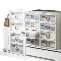 CHAHUA 茶花 990047 抽屉式收纳箱 16L*4个 灰黄色