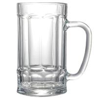 乐唯诗（NERVISHI）带把玻璃杯耐热泡茶杯 家用啤酒杯子 大号扎啤杯加厚把杯喝水杯子 啤酒杯【加厚大容量】 330ml 4只