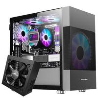 Great Wall 长城 阿基米德KM-1 MATX机箱 半侧透 含电源 650W 黑色