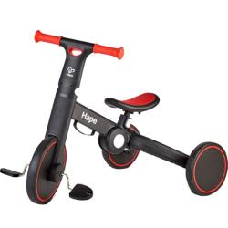 Hape E8468 多功能折叠平衡车 红黑