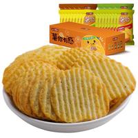 盐津铺子 薯惑 焙烤薯片组合装 180g*6袋（原味180g*3袋+番茄味180g*3袋）