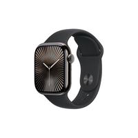 Apple 苹果 Watch Series 10 智能手表 GPS+蜂窝网络款 42mm 钛金属石板色 黑色橡胶表带 S/M