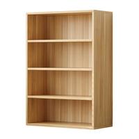 酷林书架落地简约书柜简易多层置物架客厅卧室储物收纳柜子 4层原木色 4层原木色 60*24*106cm