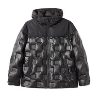 卡宾男装宽松羽绒服24秋冬外套时尚拼接3244141077 煤黑色01 3XL (190) 56