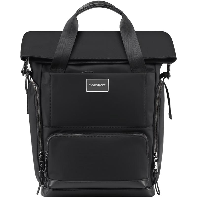 新秀丽（Samsonite）高端时尚双肩包电脑包16英寸男女背包牛皮革休闲大容量TM7*003