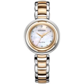 CITIZEN 西铁城 L花语风吟系列 31毫米光动能腕表 EM0666-89D