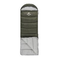 NatureHike挪客户外U系列信封带帽睡袋秋冬可拼接加厚睡被成人户外露营防寒保暖 (11~14°C)中空棉/艾叶青(U150)