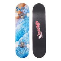 361°儿童滑板初学者成人男女孩专业代步双翘滑板车海浪款蓝色不闪光