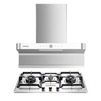 莱梅德（LAIMD）德国莱梅德 定时三眼燃气灶5.2KW猛火灶不锈钢大面板灶天然气嵌入式煤气灶B15 【天鹅白定时套装】25档变频+5.2KW三眼灶 天然气(12T)