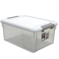 禧天龙文具零件收纳箱证件衣物整理箱内衣玩具多用储物箱化妆品收纳盒 A款3个装 烟熏灰23*17*10.5CM