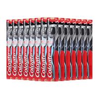 Colgate高露洁细毛护龈炭牙刷男女成人软毛套装清洁牙齿宿舍家庭装 软毛 15支 炭丝牙刷-颜色