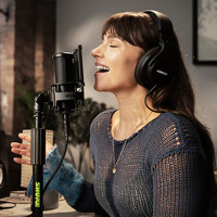 SHURE 舒尔SM4系列话筒电容麦克风专业大振膜心形录音声卡K歌直播 SM4+US-1X2HR声卡套装