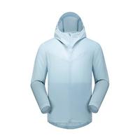 巍德(VAUDE)Mallorca系列轻量风衣男风壳骑行服连帽透气凉爽夏皮肤衣防晒衣 碎冰蓝 M 身高170-180,130-140斤