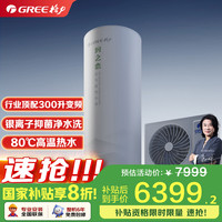 移动端、京东百亿补贴：格力 GREE 空气能热水器家用300升变频1级WiFi银离