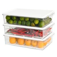 SP sauce 冷冻沥水保鲜盒 塑料长方形带盖鱼肉果蔬冷藏盒 三分格 7.5L