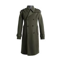 威可多（VICUTU）双面呢子大衣男时尚翻领商务休闲百搭纯羊毛秋季外套VRS22341688 绿色 180/96A