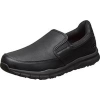 SKECHERS 斯凯奇 WORK系列 男士休闲皮鞋 77157 黑色 39.5