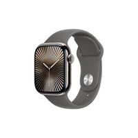 Apple 苹果 Watch Series 10 智能手表 GPS+蜂窝网络款 42mm 钛金属原色 岩灰色橡胶表带 S/M