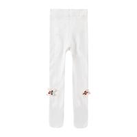 YeeHoO英氏女童连裤袜秋季白色打底舞蹈袜地板防滑袜子女孩儿童长筒袜 樱桃 1条 XL（135-145cm）