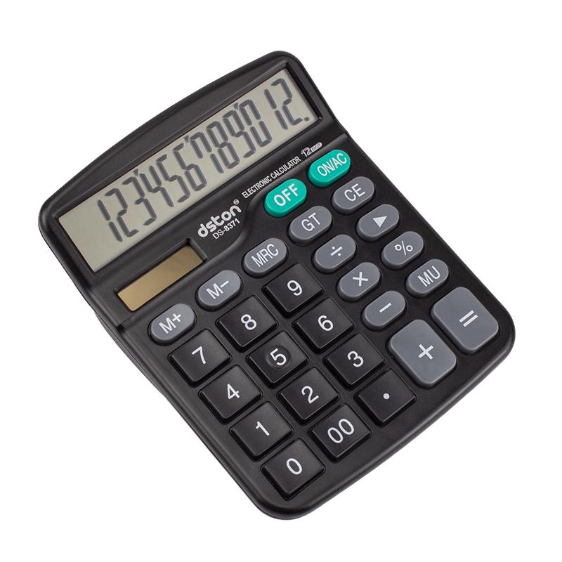 dston 德仕通 DS-8371 办公宽屏计算器 双电源款 黑色