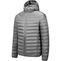 京东京造 轻薄羽绒服 连帽户外秋冬外套短款男 钛灰色 L