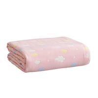 恒源祥 彩云 六层加厚全棉毛毯 粉色 85*100cm