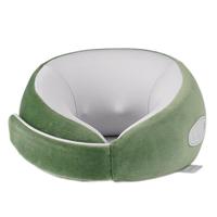 北欧欧慕按摩枕便捷颈椎按摩器肩颈按摩仪旅行家用办公室按摩U型枕 牛油果绿 NAM3712