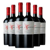 MONTES 蒙特斯 蒙特斯酒庄空加瓜谷干型红葡萄酒 2019年 6瓶*750ml套装 整箱装