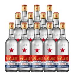 红星 二锅头 大二 清香型白酒 65度 500ml*12瓶 整箱装 纯粮口粮酒
