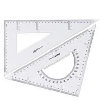 deli 得力 6430 直角直尺+等腰三角形直尺 2把装