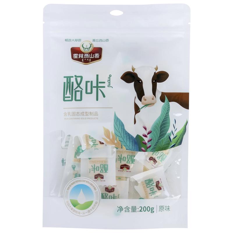 霍林西山香 内蒙古特产200g酪咔独立真空装儿童干吃奶酪草原奶奶制品零食 酸奶味