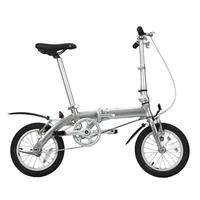 大行（DAHON） 412折叠自行车14英寸单速超轻迷你铝合金成人单车BYA412 银色【BA接头】