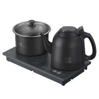  K·KOU/吉谷 全自动双底部上水 全自动底部上水电热水壶+煮茶器+茶台+保温一体桌+茶具  火山岩黑色 1.2L