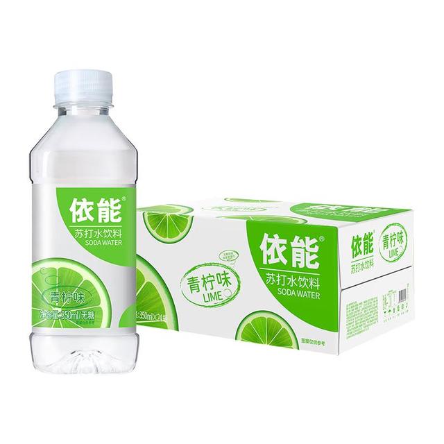 依能 青柠檬味 苏打水  350ml*24瓶 整箱装