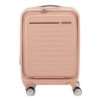 美旅箱包行李箱19英寸前开盖可扩容拉杆箱可登机旅行箱肉桂橘HJ3胖胖箱 19英寸 （有扩充层）